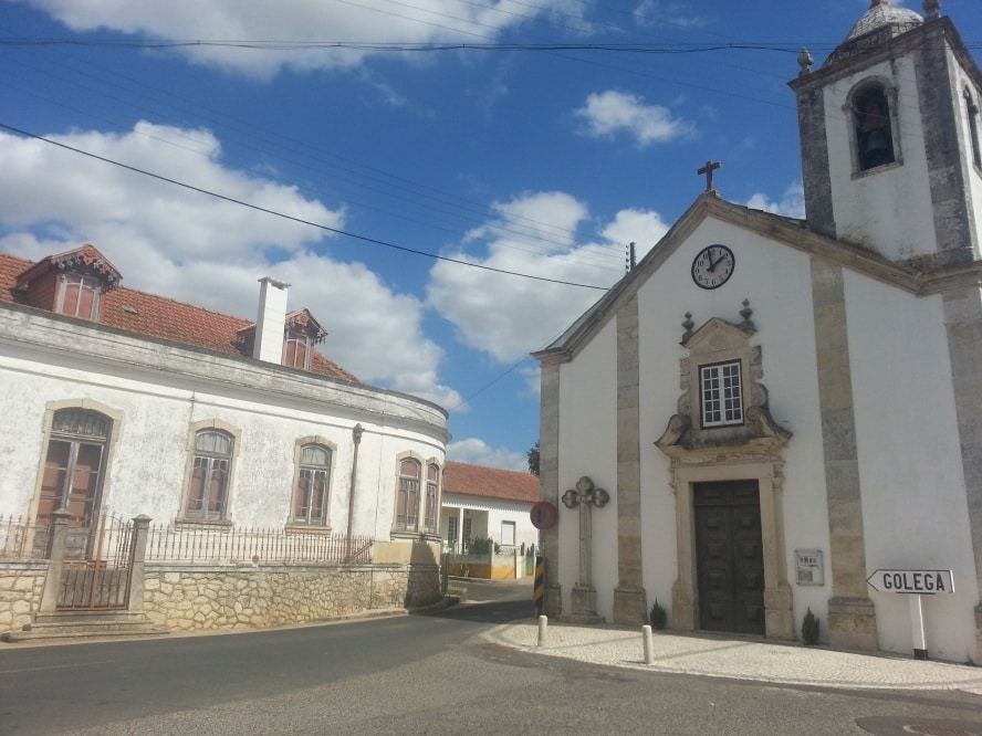 Walking through villages on the Portuguese Camino