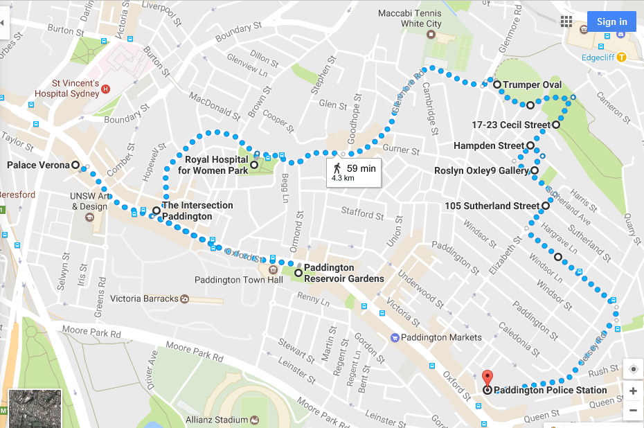 Paddington Walk Map