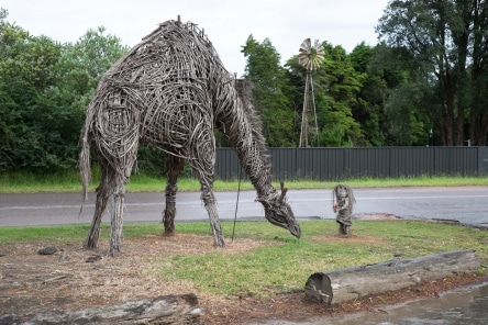Giraffe sculpture by Peter Rush