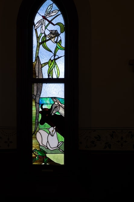Catholic Church windows in Wollombi
