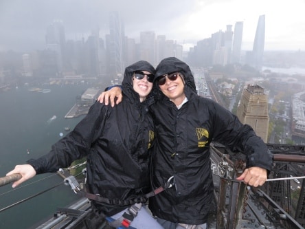 A wet day on the Burrawa Sydney Harbour Bridge Climb