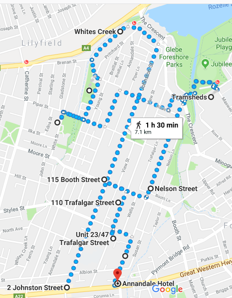 Annandale Walk Map