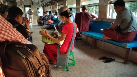 Food Vendor on the Yangon Circle Line 