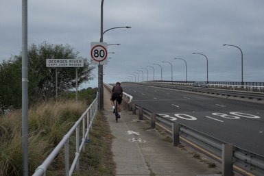 Cycle path on Captain Cook Bridge