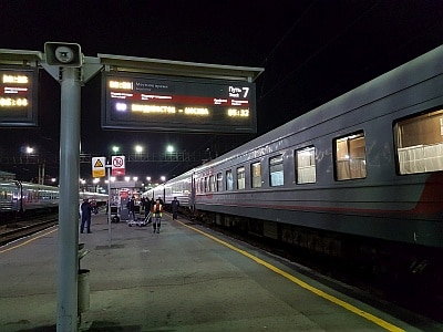 Stopping at night on the Trans-Mongolian